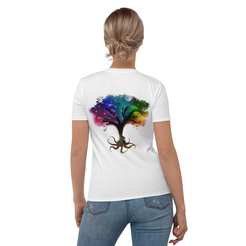 Sacred Tree Of Realms - Women's Diamond T-Shirt