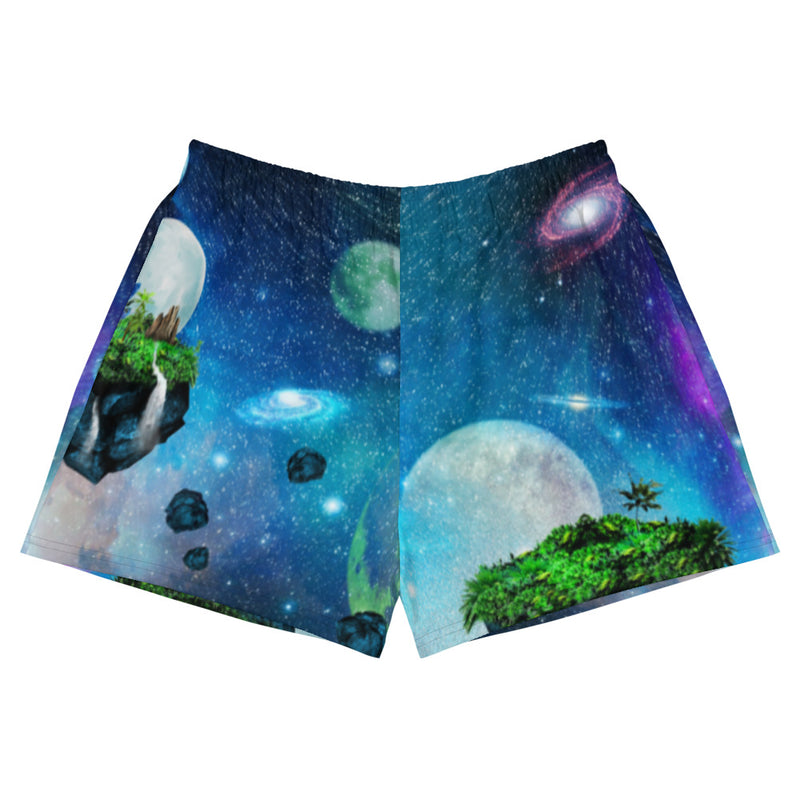 Ivory Universe - Women's Athletic Shorts