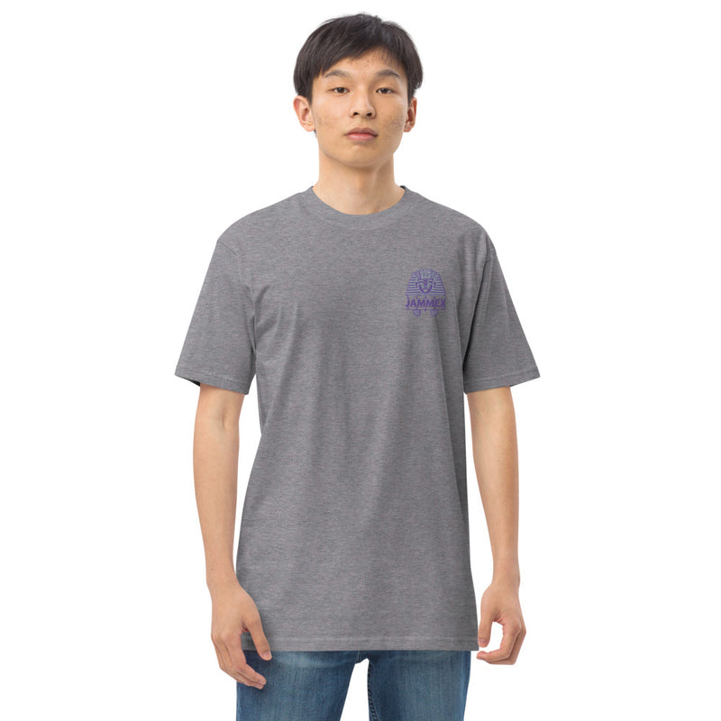 Plum Pharaoh - Men’s Embroidered Heavyweight T-Shirt