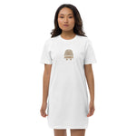 Aurelian Pharaoh - Women’s Embroidered Organic Cotton T-Shirt Dress