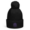 Purple Pharaoh - Embroidered Pom-Pom Beanie