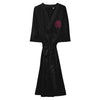 Rose Pharaoh - Women’s Embroidered Satin Robe