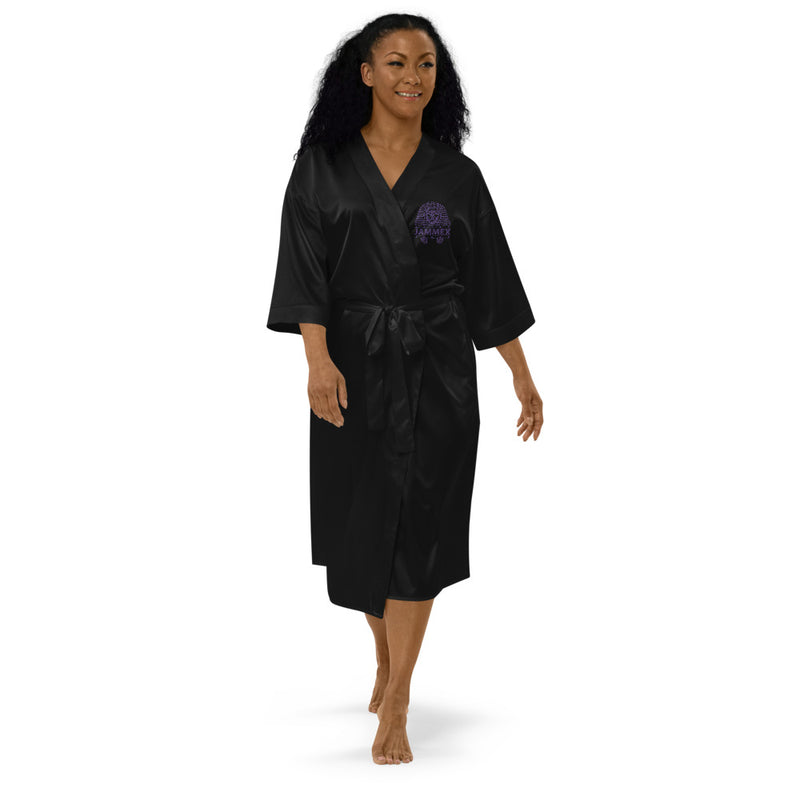 Purple Pharaoh - Women’s Embroidered Satin Robe