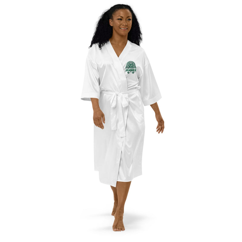 Green Pharaoh - Women’s Embroidered Satin Robe