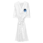 Aqua Pharaoh - Women’s Embroidered Satin Robe