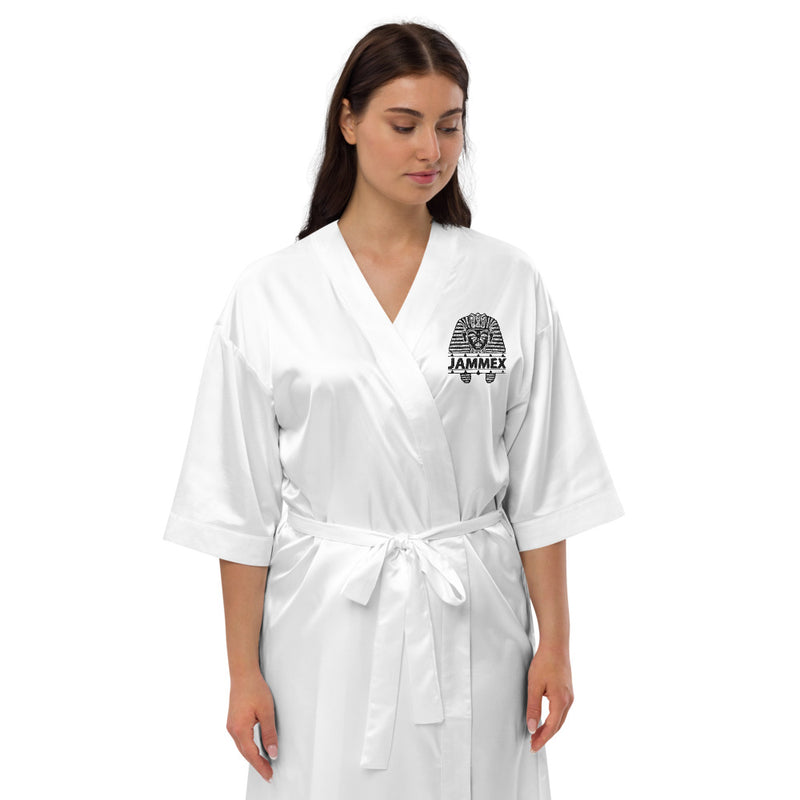 Black Pharaoh - Women’s Embroidered Satin Robe