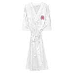 Magenta Pharaoh - Women’s Embroidered Satin Robe