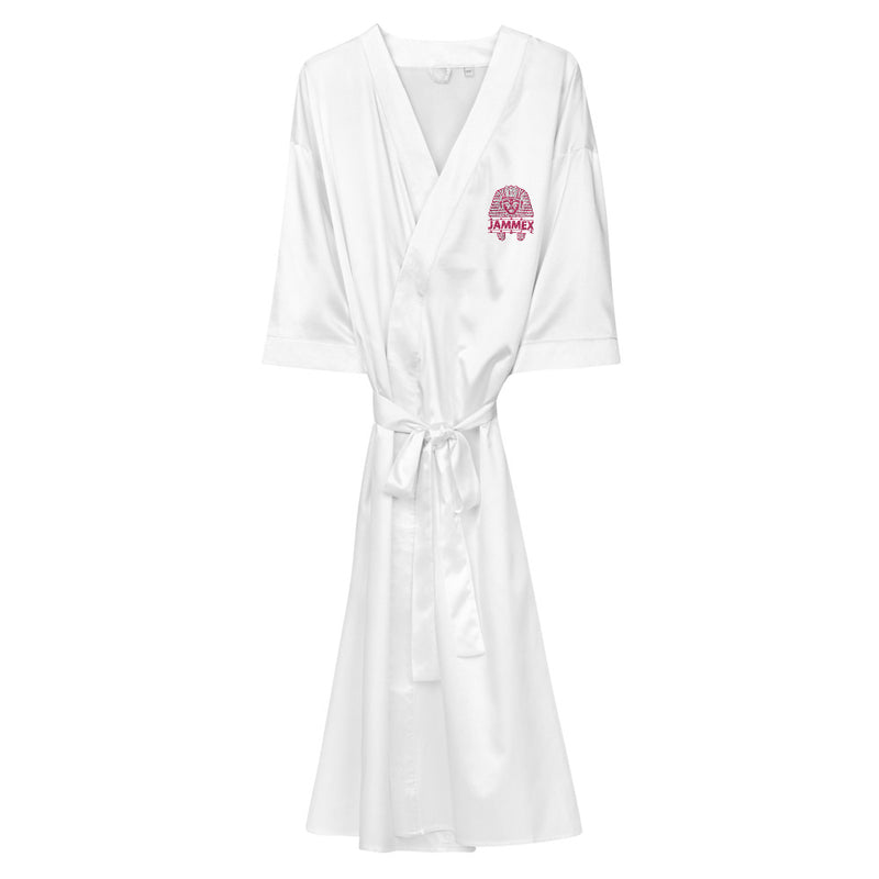 Magenta Pharaoh - Women’s Embroidered Satin Robe