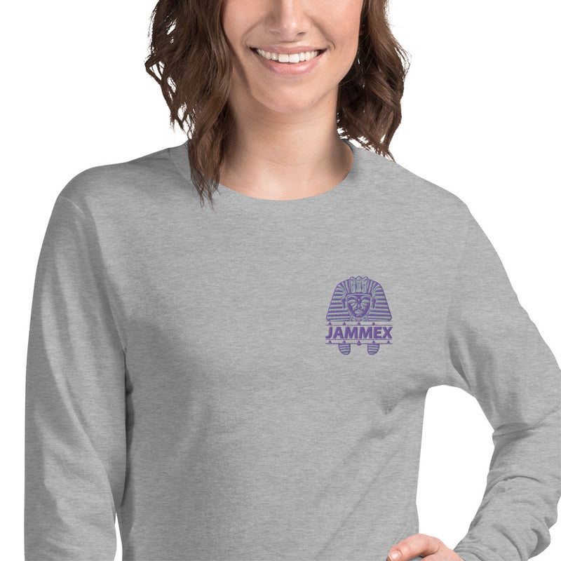 Plum Pharaoh - Unisex Embroidered Long Sleeve T-Shirt