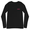 Rose Label - Unisex Embroidered Long Sleeve T-Shirt