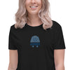 Azure Pharaoh - Women’s Embroidered Crop T-Shirt