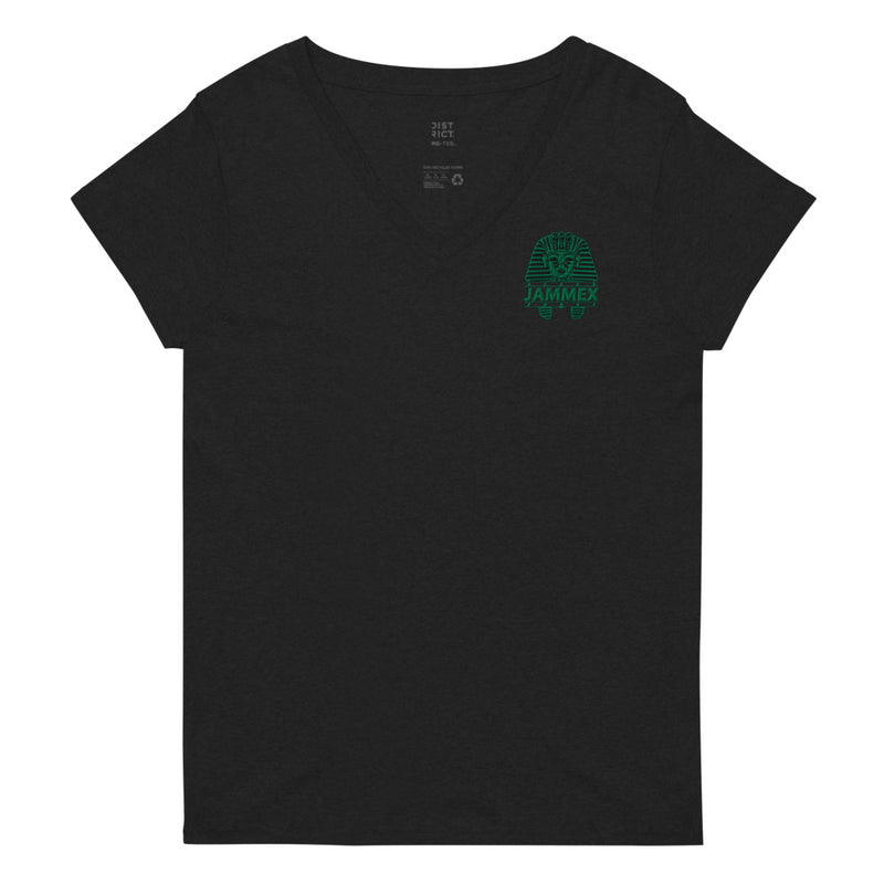 Jade Pharaoh - Women’s Embroidered Recycled V-Neck T-Shirt