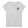 Plum Pharaoh - Women’s Embroidered Recycled V-Neck T-Shirt